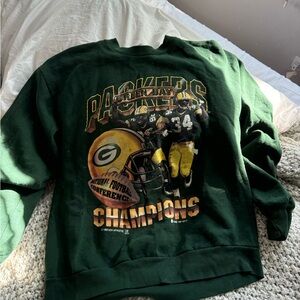 vintage green bay packers crew neck